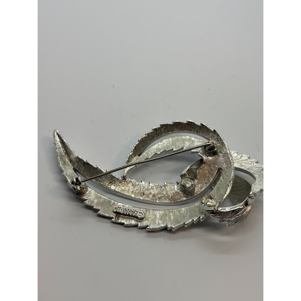Vintage Brooch Folded Feathers Gold Tone Statement Signed Sarah Coventry - Picture 3 of 6